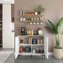 Hanah Home Armario Multiusos Blanco y Nogal